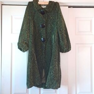 Vintage 60s Velvet Brocade Mod Coat